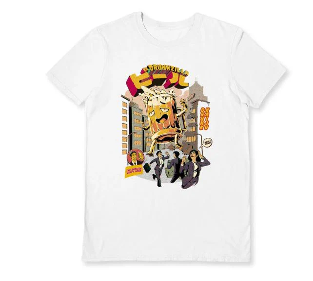 Beerzilla White T-Shirt Medium