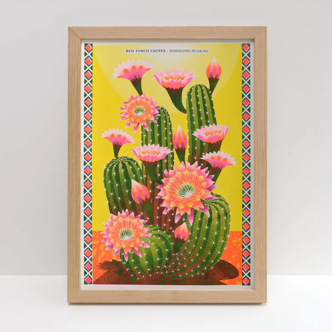 Cactus Riso Print by Vicki Johnson - Image 3