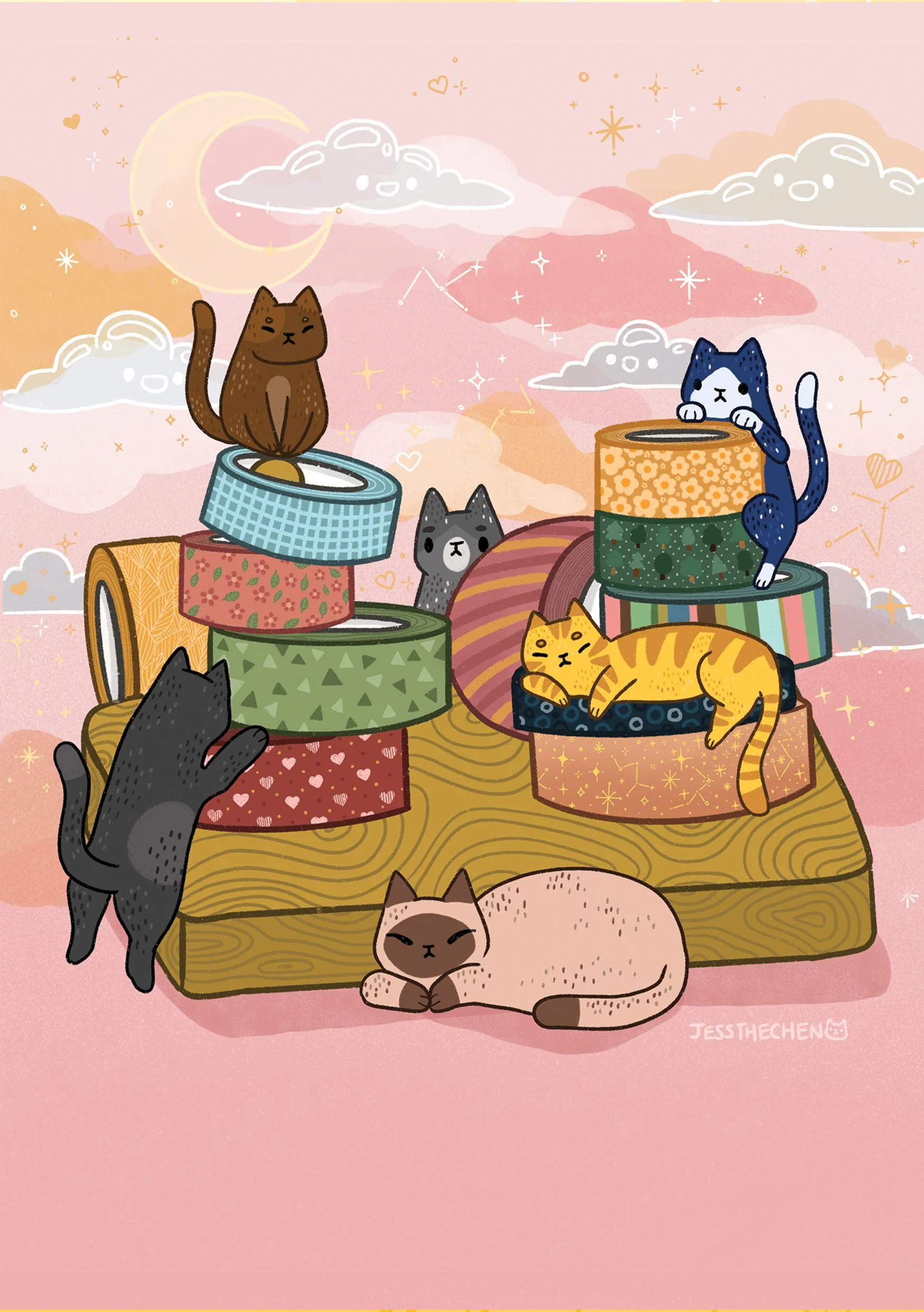 Cat Washi by Jess Chen A5