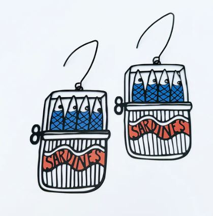 Denz Sardine Tin Earrings - Image 3