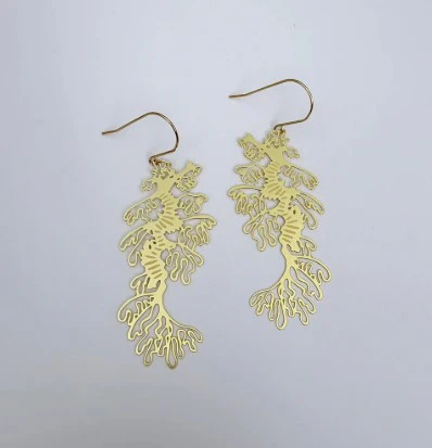 Leafy Sea Dragons Earrings by Denz