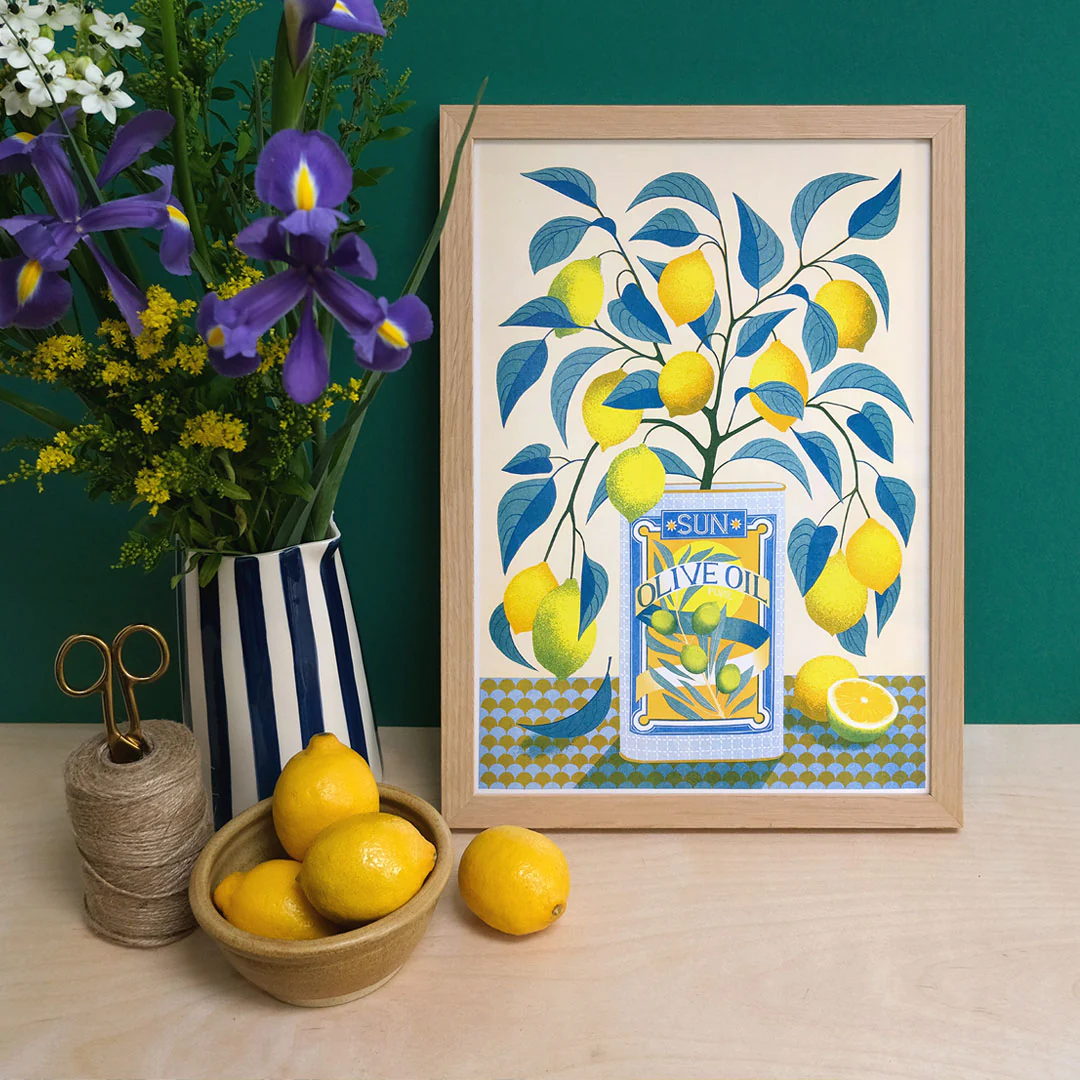 Lemon Tree Riso Print by Printer Johnson - Image 2