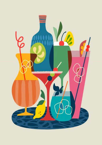 Mid Centuary Cocktails by Rachel Lee A5