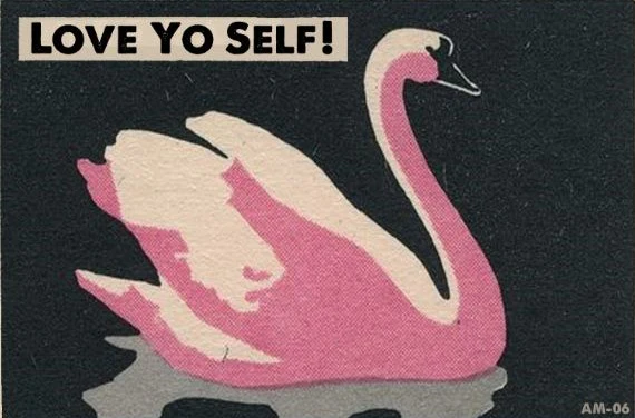 Retro Animal Postcard - Love Yo Self