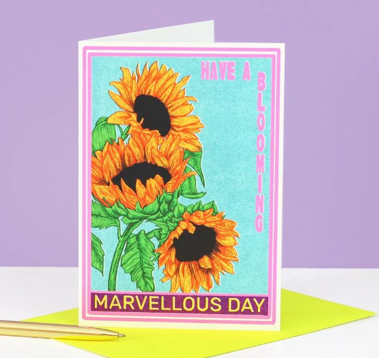 Sunflowers Marvellous Day Greeting Card