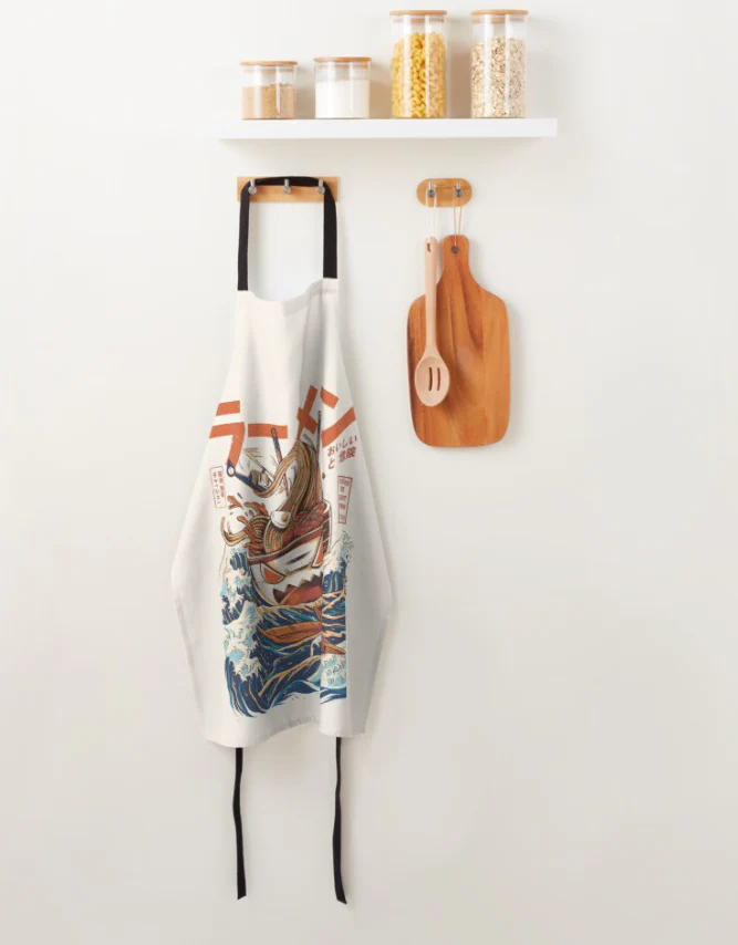 The Great Ramen Apron Cream - Image 3