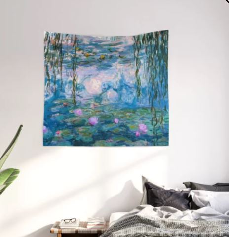 Water Lilies Monet Art Textile Lge - Image 2